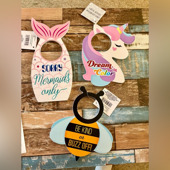 Rainbow Mermaid Wall Decor decals 
Bright Fun door knob sayings - Picture 4 of 7